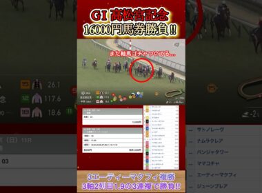 高松宮記念に16000円勝負してみた！  #競馬  #馬券勝負  #高松宮記念  #競馬予想  #shorts