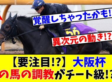 【大阪杯】【要注目!?】あの馬の調教がチート級!?www