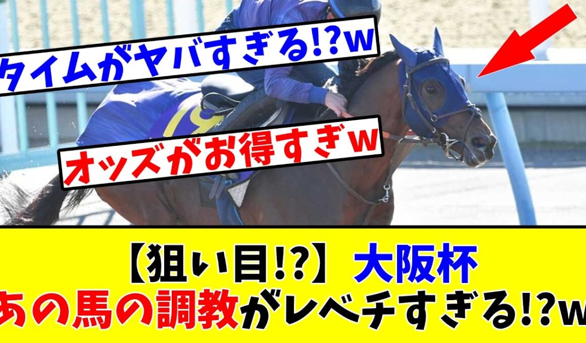 【大阪杯】【狙い目!?】あの馬の調教がレベチすぎる!?www