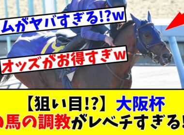 【大阪杯】【狙い目!?】あの馬の調教がレベチすぎる!?www