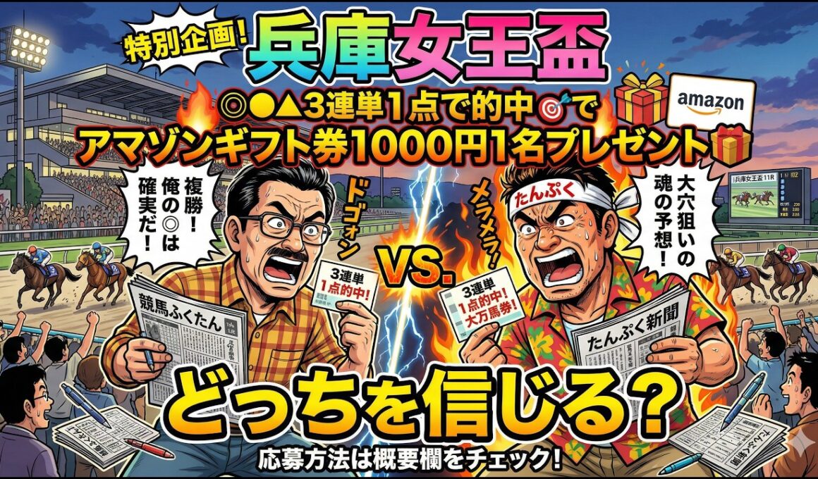 兵庫女王盃2026予想【園田競馬】調教S評価ジョージテソーロ1着「全頭診断＋調教診断＋買い目🎯浦和桜花賞完全的中🎯
