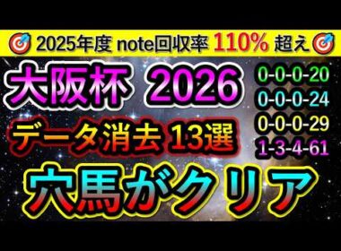 大阪杯2026 【消去データ13選】　穴馬がクリアしました