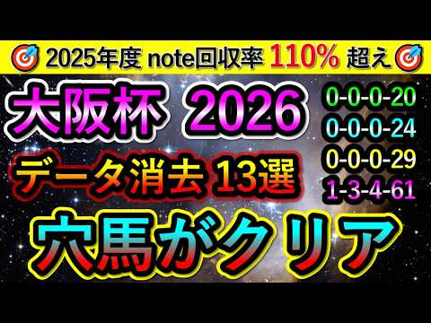 大阪杯2026 【消去データ13選】　穴馬がクリアしました