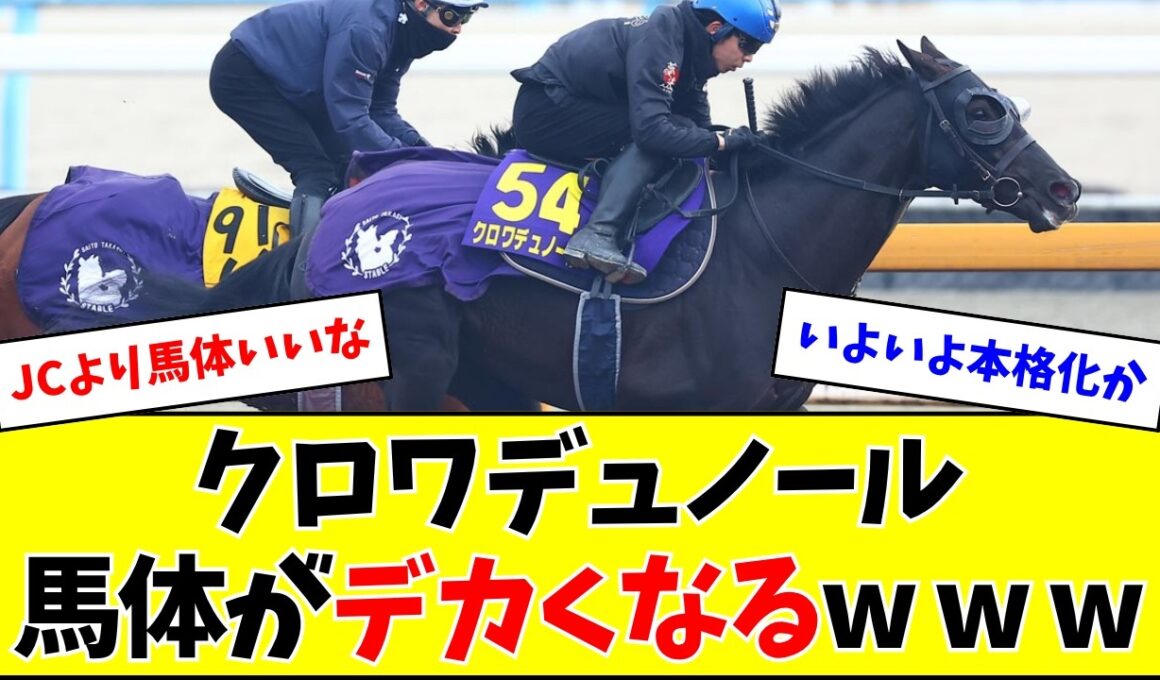 【大阪杯】クロワデュノール、馬体が凄いことにw w w