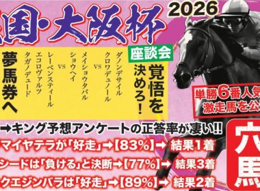 大阪杯2026【予想/穴馬】「見逃してませんか！？」言われなきゃ買えない！ダノンデサイルやクロワデュノールらに待ったをかける穴馬とは！？