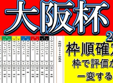 大阪杯2026 枠順確定で評価が変わる｜雨→回復で内外どっちが正解か“勝敗の分岐点”を徹底解説