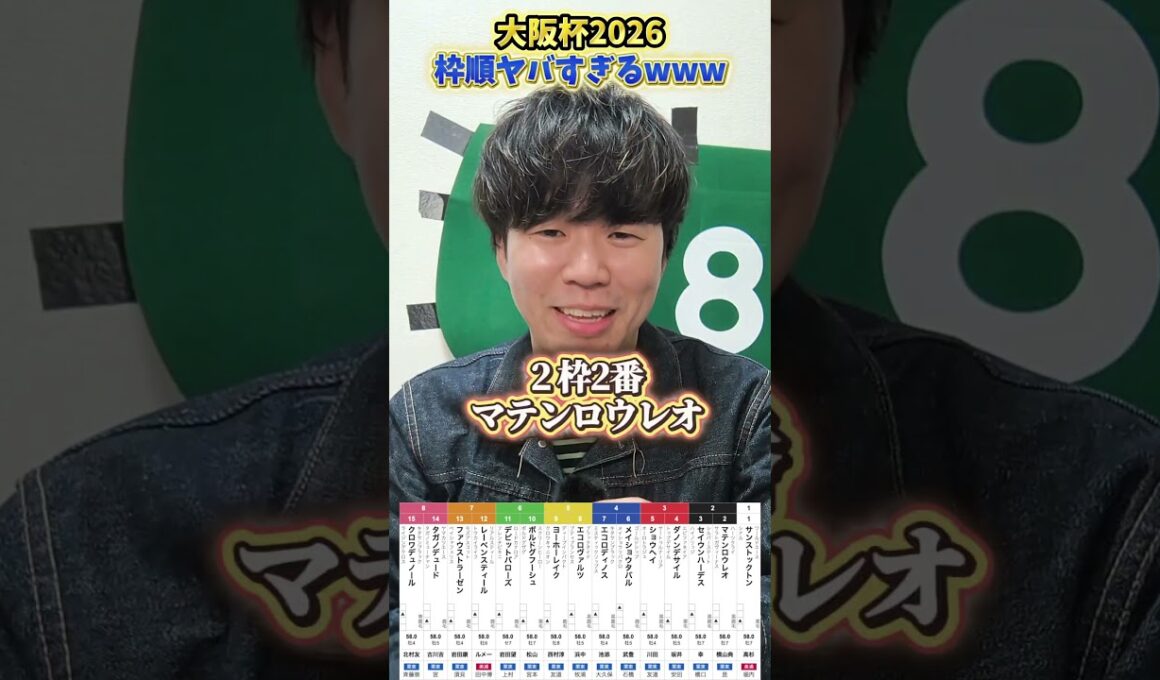 【競馬予想】大阪杯の枠順がヤバすぎるwww#競馬#競馬予想#大阪杯#クロワデュノール#ダノンデサイル#ショウヘイ