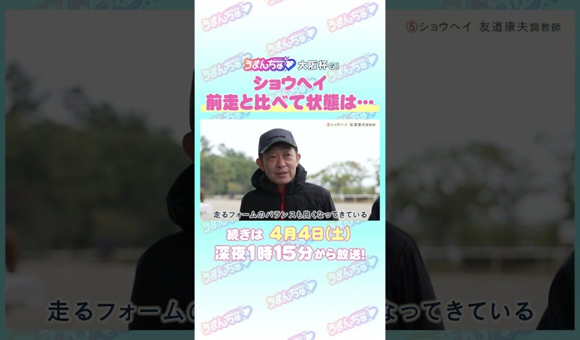 大阪杯 GⅠ トレセン直撃取材！　#競馬 #大阪杯 #ショウヘイ #友道康夫 調教師