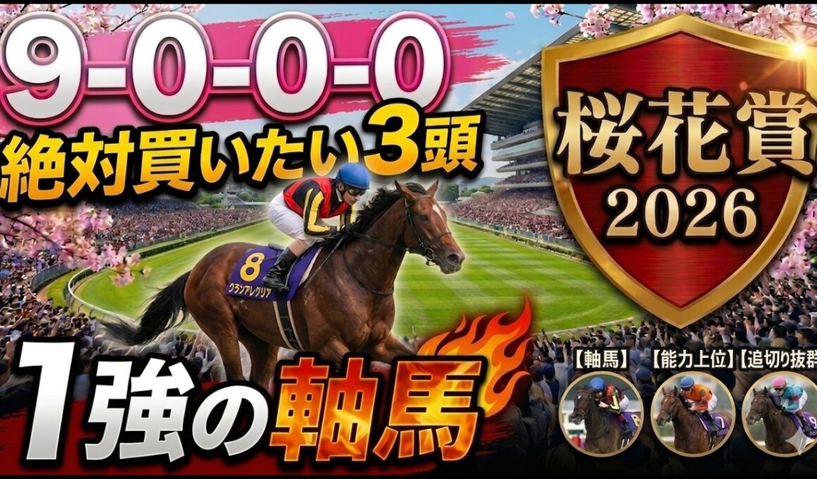桜花賞2026 予想 【激アツデータ「9-0-0-0」該当！1強！好勝負必至！1人気ではない軸馬はアレ ／ 激穴！追い切りから買いたい7人気はアレ ／ 発表！絶対買いたい3頭】