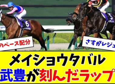 【大阪杯】メイショウタバル、武豊のラップがあまりにも凄すぎる