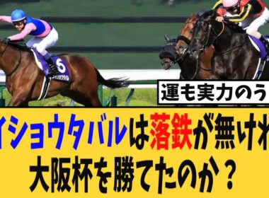 メイショウタバルは楽鉄が無ければ大阪杯を勝てたのか？【競馬反応集】