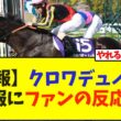 【速報】クロワデュノール次走報にファンの反応が…【競馬】
