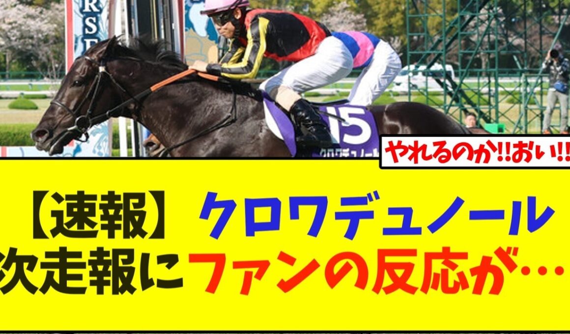 【速報】クロワデュノール次走報にファンの反応が…【競馬】