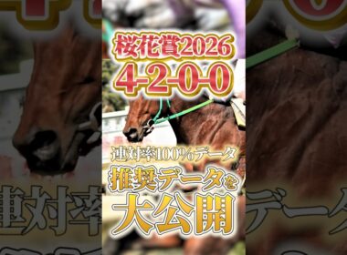 【桜花賞2026】（4-2-0-0）連対率100％データを大公開 #競馬 #大予想 #競馬予想