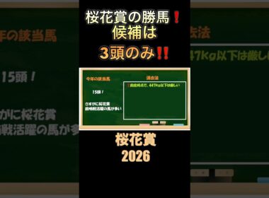 桜花賞勝ちの『権利』はこの3頭❗️#桜花賞2026 #過去10年 #競馬 #競馬予想