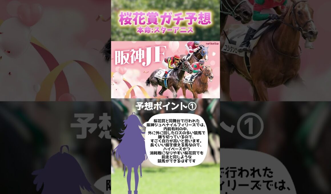 【桜花賞】連対率80%の神データ！？ガッチリガチガチでいきます！
