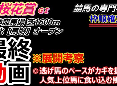【桜花賞2026】展開考察付き最終動画 人気上位馬中心 一角崩しがあるならば人気薄でも差し・追い込み馬