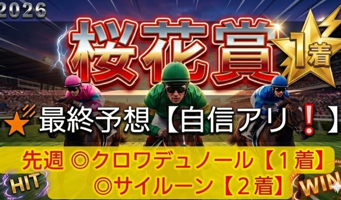 【桜花賞2026】対抗馬は7番人気のアノ馬です‼️競馬予想❗GET評価を絡めた激アツ馬券を公開🐴🎫‼️