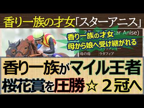 【桜花賞は香り一族】世代マイル女王「スターアニス」桜花賞圧勝！次走は「オークス」or「NHKマイルカップ」