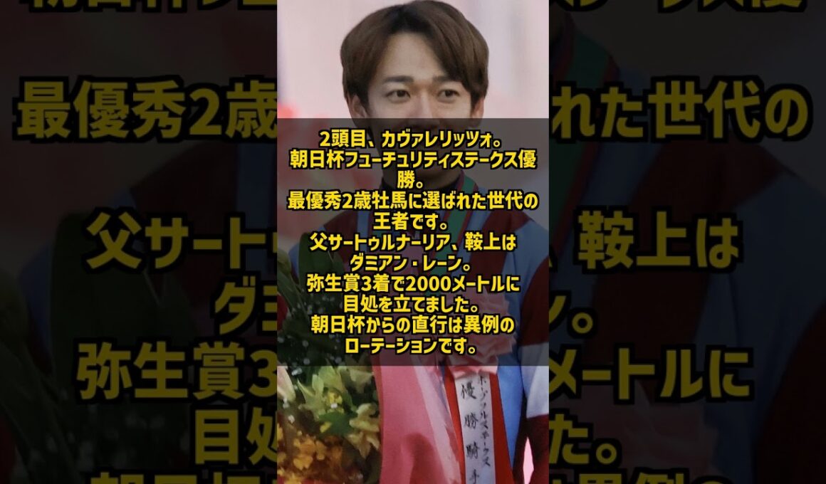 【皐月賞2026】絶対注目の3頭！ホープフルS馬vs朝日杯馬vs弥生賞馬 #Shorts #競馬