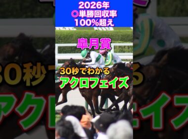 【皐月賞2026】30秒でわかるアクロフェイズ