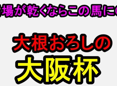 大阪杯2026！馬場がどこまで乾くかが心配だが自信の◎【競馬予想】