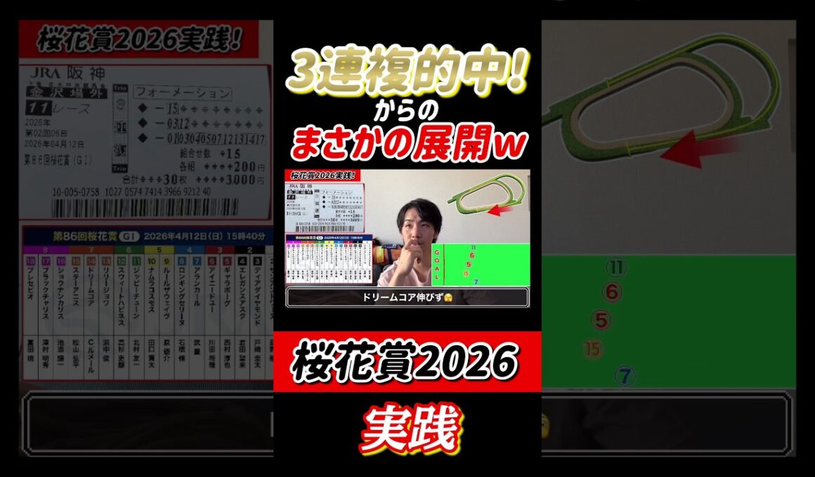 【桜花賞2026】本命スターアニス1着！3連複的中!?まさかの展開に驚愕