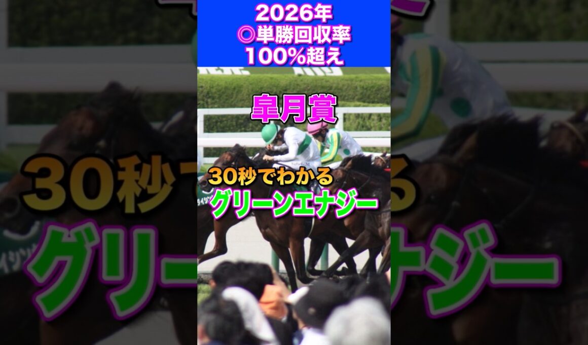 【皐月賞2026】30秒でわかるグリーンエナジー
