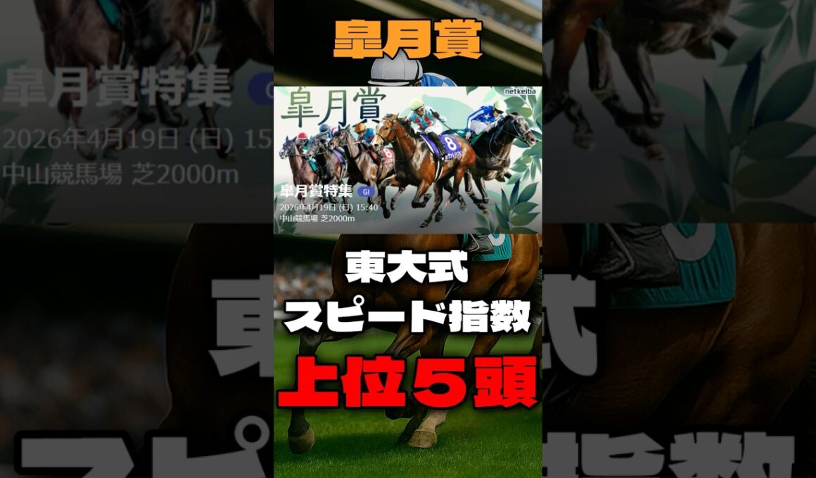 【皐月賞２０２６】東大式スピード指数による競馬予想