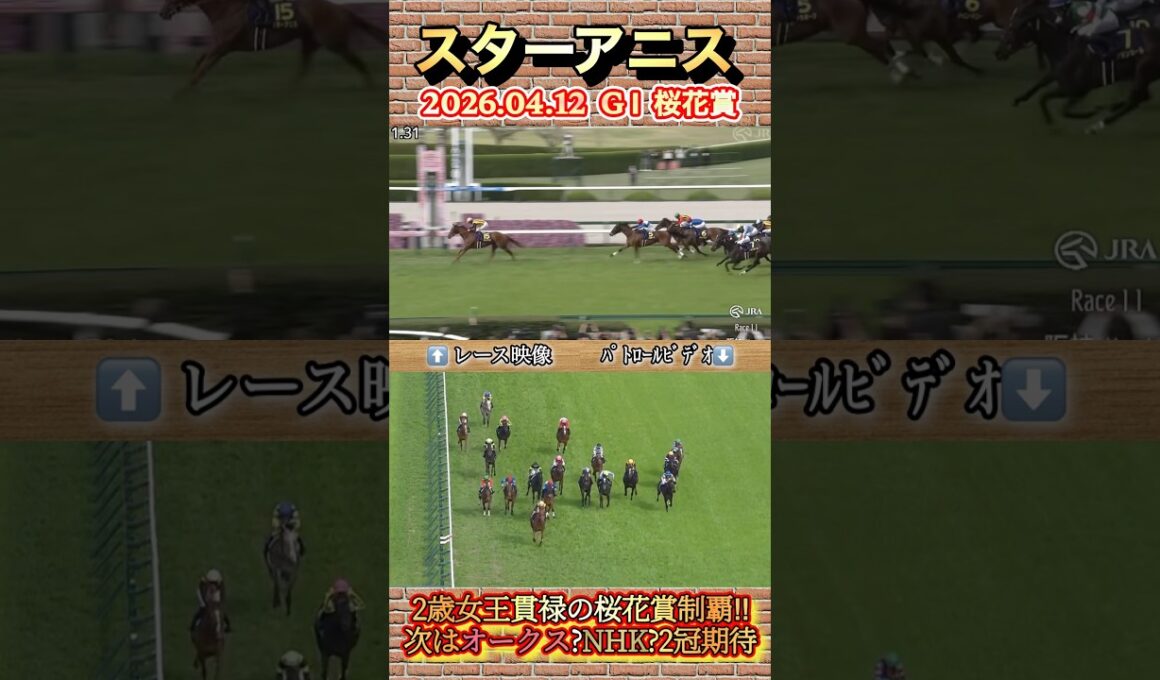 桜花賞は2歳女王スターアニスが再度の栄冠獲得の圧勝劇！　#競馬  #桜花賞  #スターアニス  #松山弘平  #shorts