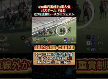 【バステール】 皐月賞想定6番人気！近3走ダイジェスト　#競馬  #皐月賞  #バステール  #川田将雅  #shorts
