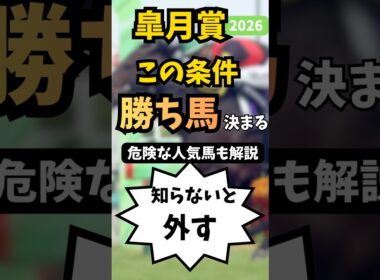 【皐月賞2026】勝ち馬決まってます。危険な人気馬も解説！