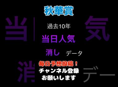 【秋華賞2025】当日人気からの消しデータ！#秋華賞 #競馬予想 #馬券