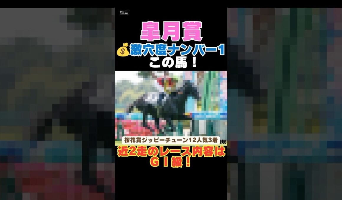 【皐月賞2026】激穴度ナンバー1はこの馬💰近2走のレース内容はＧⅠ級！
