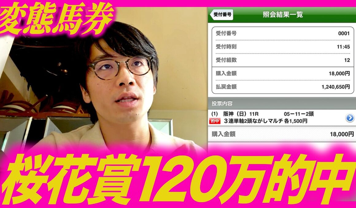 【桜花賞】120万的中の変態馬券の買い方の思考