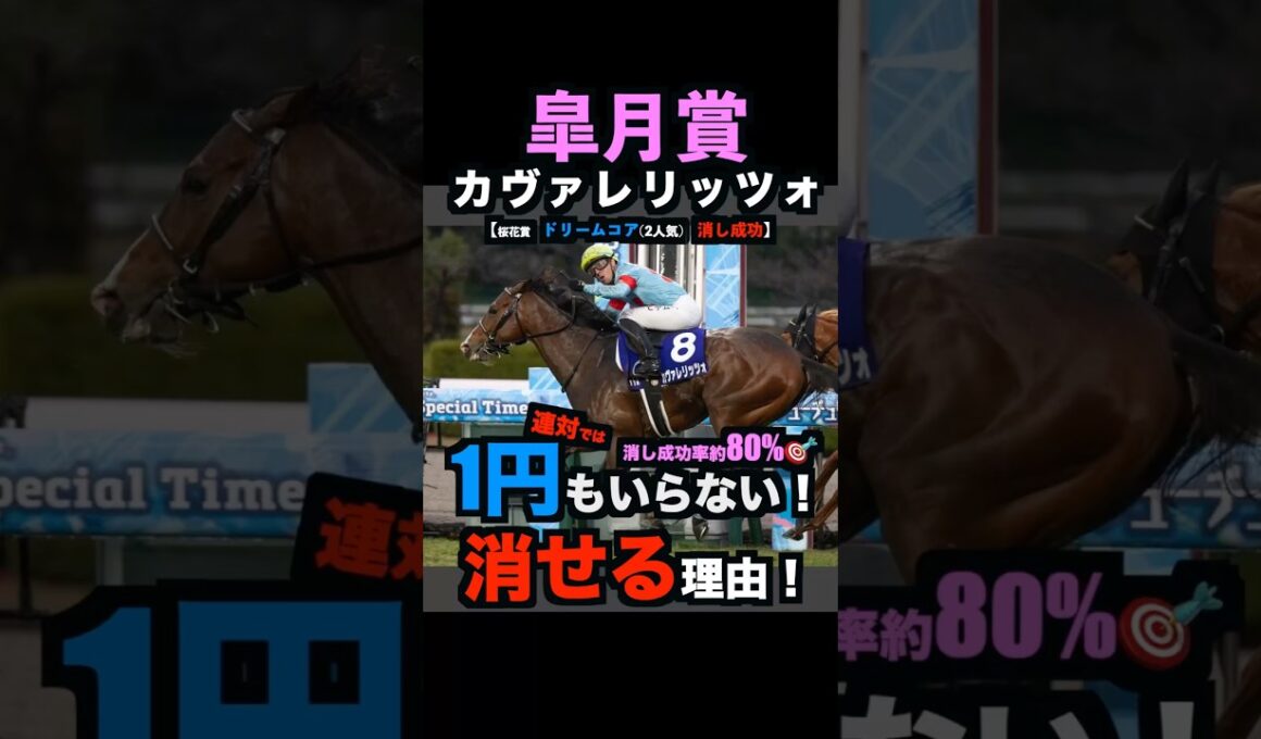 【皐月賞2026】3週連続消し成功中‼️1円もいらない！人気馬を連対で消せる理由！#皐月賞2026 #皐月賞 #皐月賞2026予想 #カヴァレリッツォ #ロブチェン #競馬予想tv #shorts