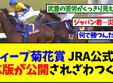 ディープインパクトの菊花賞、JRA公式で4K版が公開され武豊の苦しみがくっきりはっきり見えると話題ｗｗｗ【反応集】