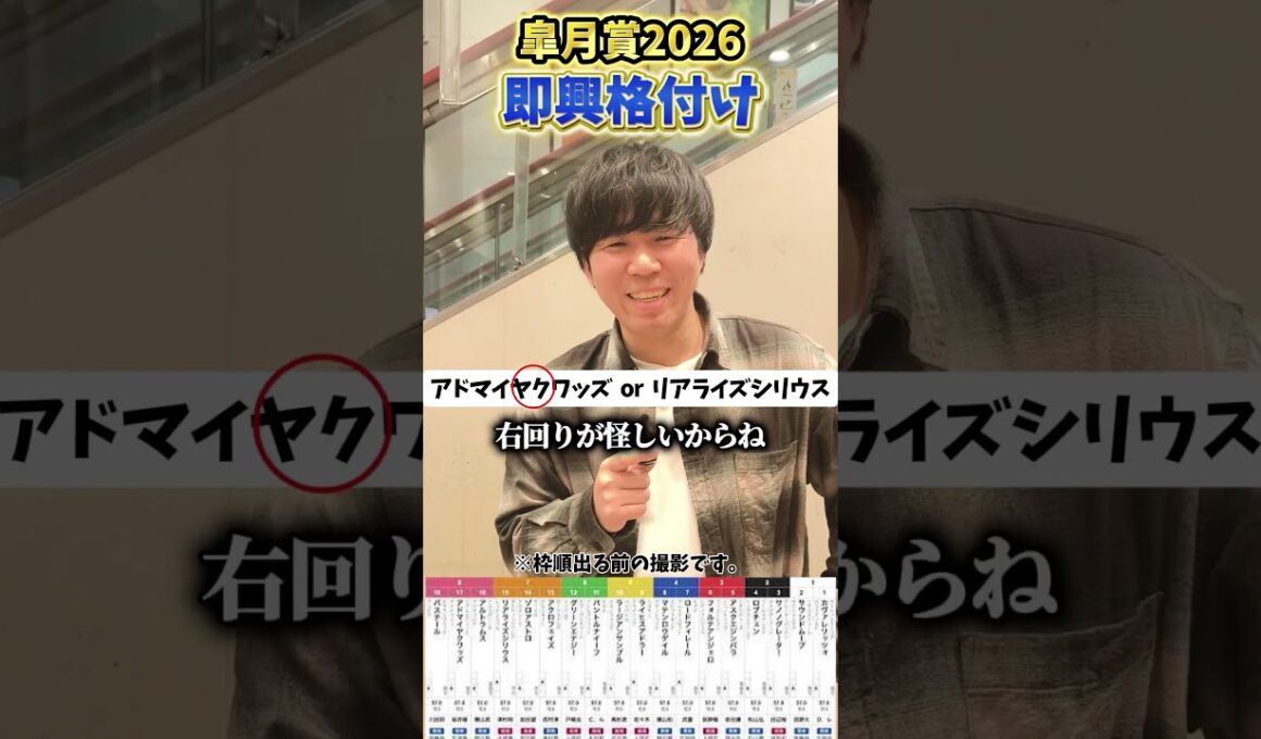 【皐月賞2026】皐月賞を即興格付けしてみた！#競馬#競馬予想#皐月賞#アドマイヤクワッズ#ロブチェン