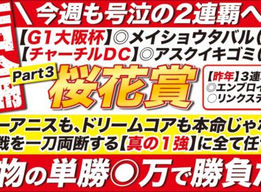 🎯最終結論→【桜花賞2026予想】打倒スターアニス＆ドリームコアを掲げる！【真の１強】に馬連も３連単も全て任せる！単勝なら◉万で勝負だ！