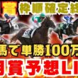 【皐月賞予想ライブ】この馬で単勝100万円勝負します。