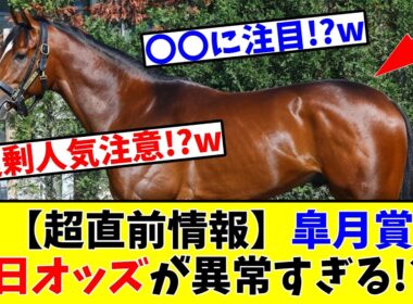 【皐月賞】【超直前情報】皐月賞の当日オッズが前代未聞レベルで異常すぎる!?www