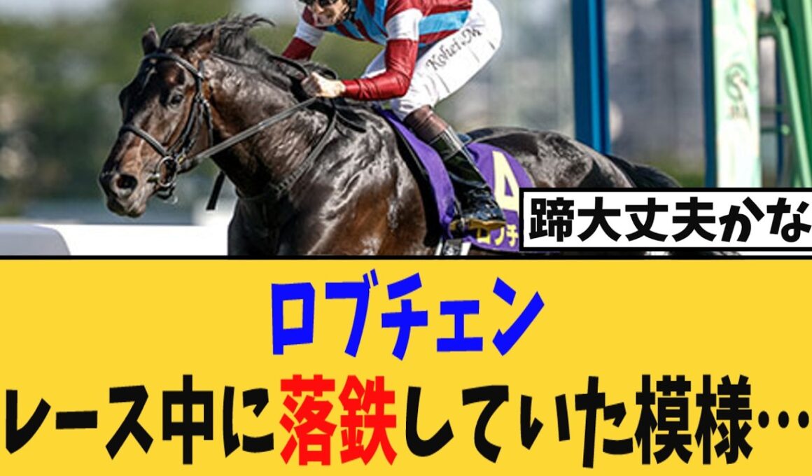 【皐月賞】ロブチェン、レース中に落鉄していた模様…【競馬反応集】
