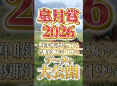 【皐月賞2026】単勝回収率269％複勝回収率219％穴馬も好走するデータを大公開！！