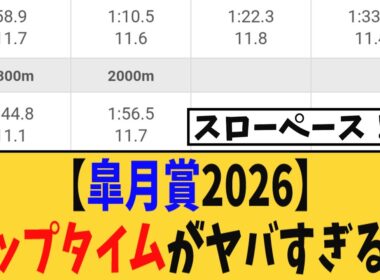 【皐月賞】ラップタイムがヤバすぎる…