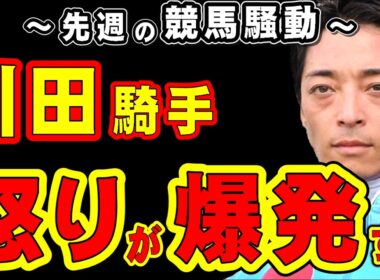 【皐月賞】川田騎手、怒りが爆発する…