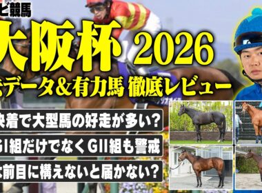 【大阪杯2026】阪神芝2000mコースは内外の有利不利は少なめ？馬体では大型で高速レース向きの馬に注目！ダノンデサイル クロワデュノール メイショウタバル ショウヘイなど【レース展望／スポナビ競馬】