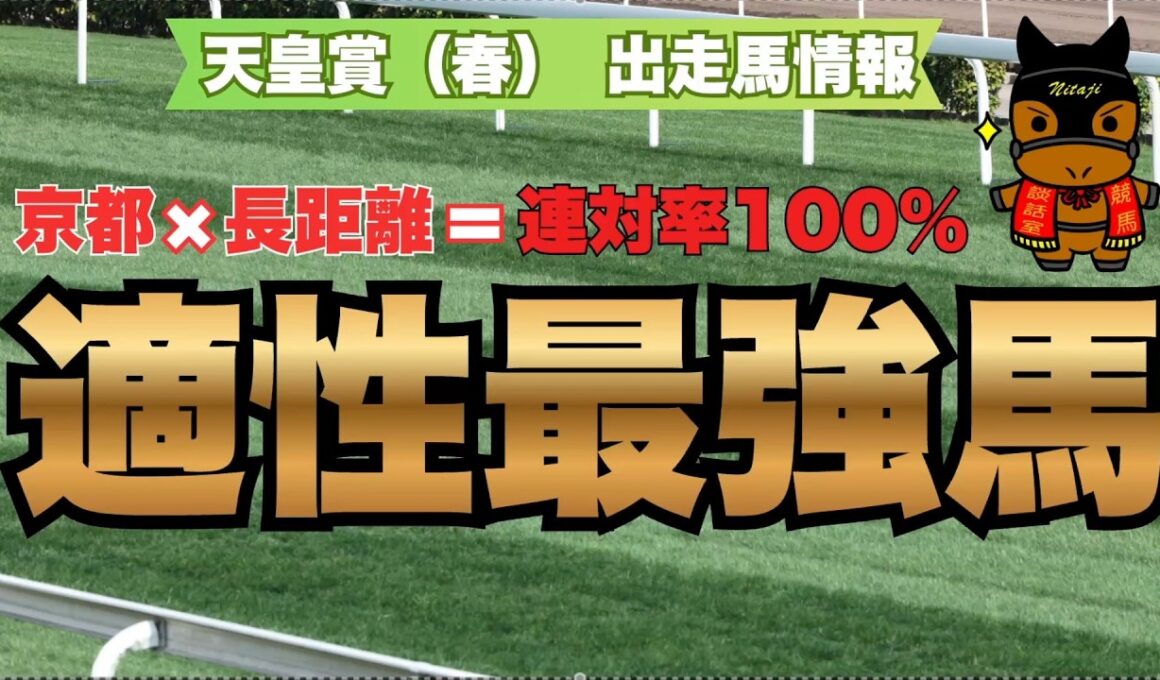 京都×長距離=連対率100％ 適性最強馬【天皇賞（春）2026　出走馬情報】　#天皇賞春#競馬予想 #連対率100% #競馬分析 #競馬的中#勝ち馬＃GⅠ#距離適性＃京都適性＃アクアヴァーナル