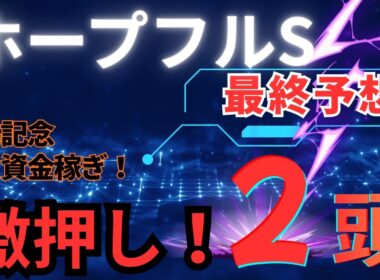 【競馬】ホープフルS　最終予想！有馬記念の資金稼ぎはこの2頭！！