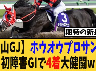 【中山GJ】ホウオウプロサンゲ、初障害GIで4着大健闘！！障害界の新星がヤバい…