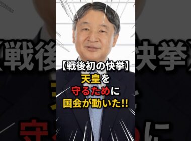 【戦後初の快挙】天皇を守るために国会が動いた!! #政治 #天皇賞春